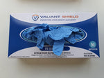 Valiant Shield N45 Blue Nitrile Gloves - open box front view