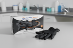 Valiant Shield N50FR-B1 Black Nitrile Gloves - Light Background